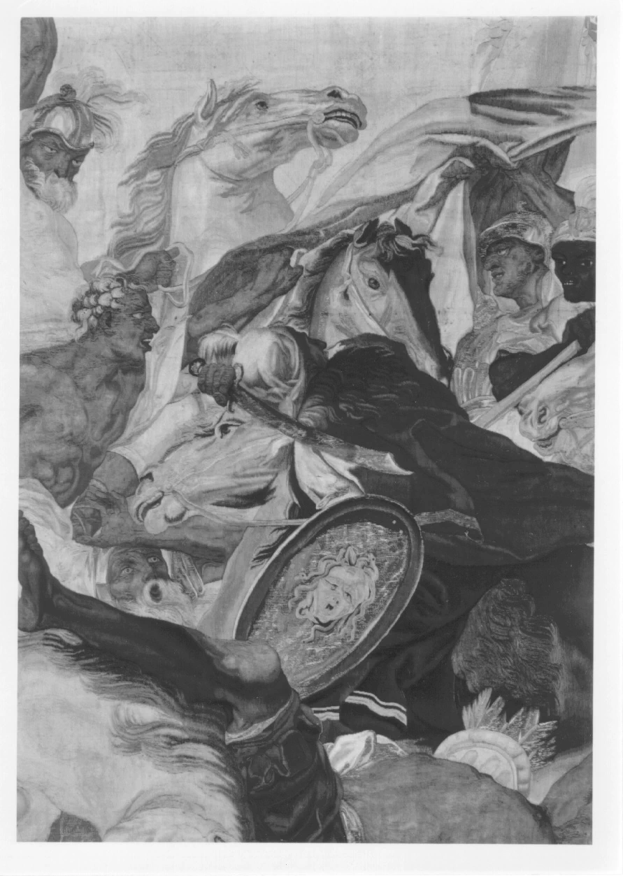 Arazzo - battaglia di Farsaglia, Musei Reali, Palazzo Reale, Torino, dettaglio